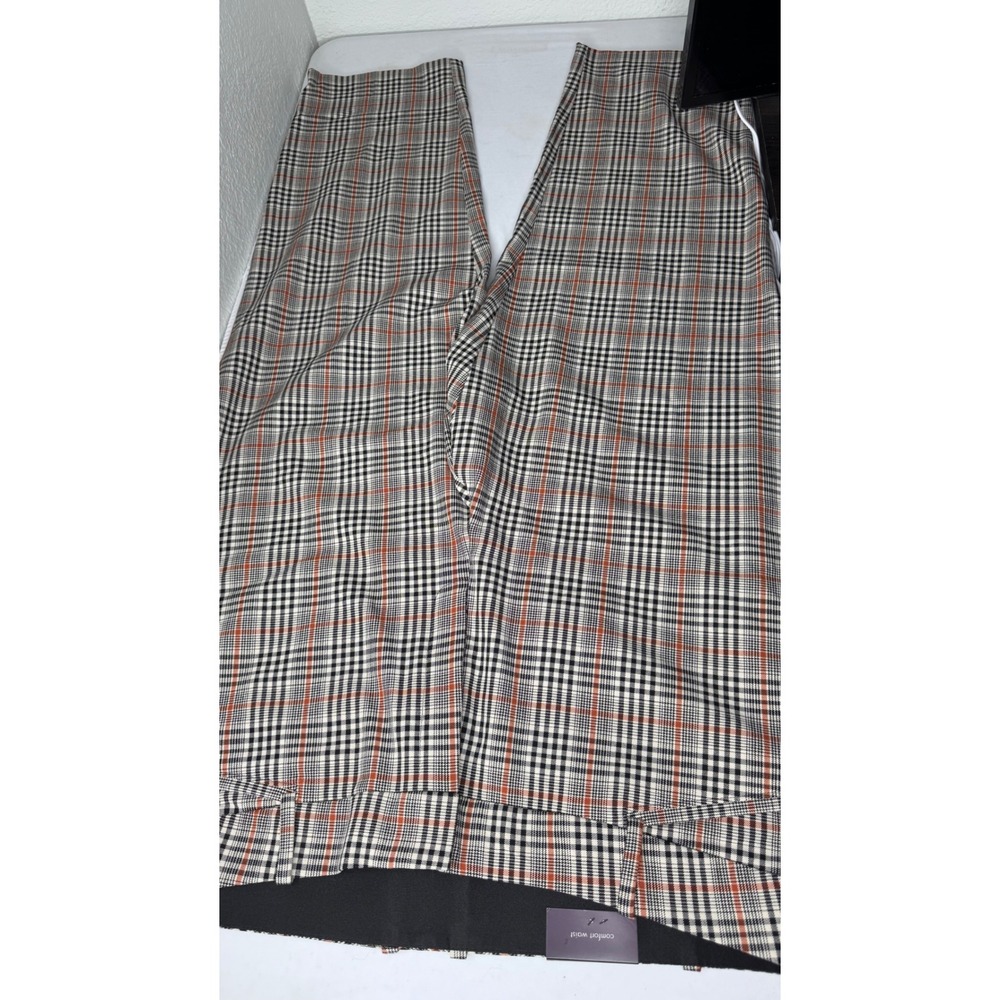 Ava & Viv Womens Plus 22 Plaid Ankle Pants High Rise Comfort Waist Stretch New